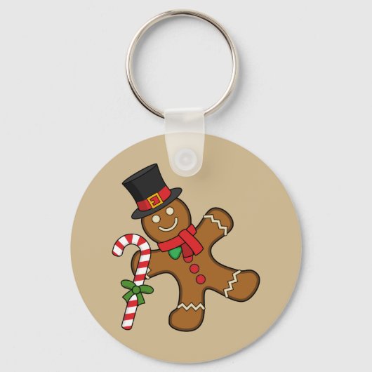 Dancing Gingerbread Man Schlüsselanhänger (Vorderseite)