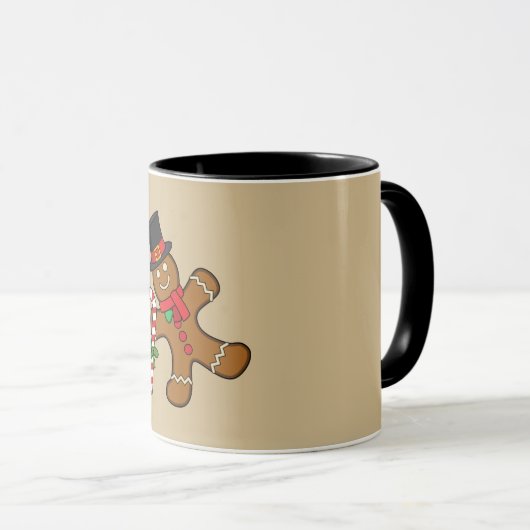 Dancing Gingerbread Man Tasse (VorderseiteRechts)