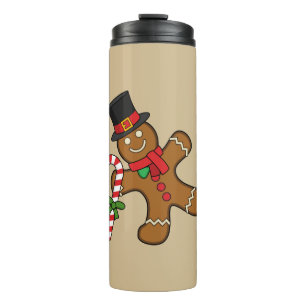 Dancing Gingerbread Man Thermosbecher