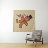 Dancing Gingerbread Man Wandteppich (Beispiel (Horizontal))
