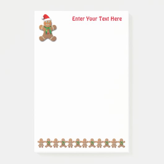 Dancing Gingerbrot Cookies Post-it Klebezettel (Vorderseite)