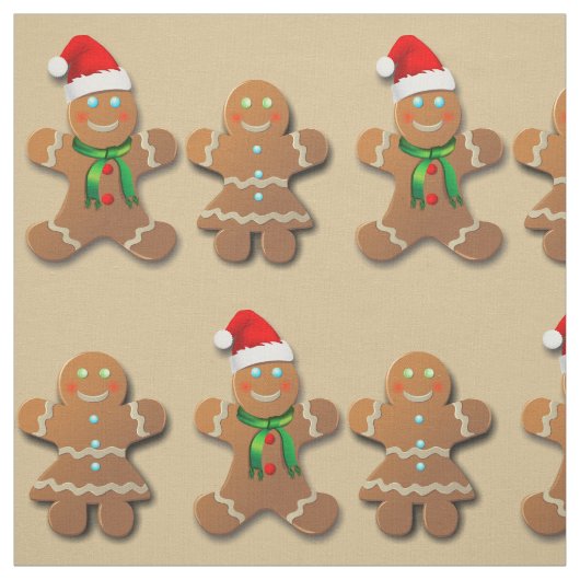 Dancing Gingerbrot Cookies Stoff (Muster)