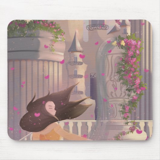 Dancing Girl by the Castle Mouse Pad Mousepad (Vorne)