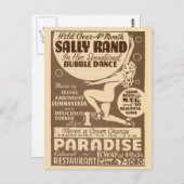 Dancing Girls Bubble Dance Vintager Flyer Postkarte (Vorne/Hinten)