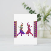 DANCING Girls : Indian Bollywood Style Dance Postkarte (Stehend Vorderseite)
