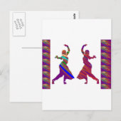 DANCING Girls : Indian Bollywood Style Dance Postkarte (Vorne/Hinten)