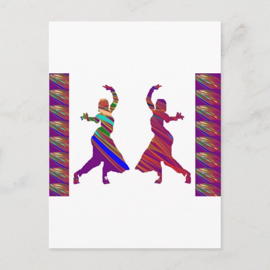 DANCING Girls : Indian Bollywood Style Dance Postkarte (Vorderseite)