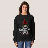 Dancing Gnome Buffalo Kariert Matching Family Chri Sweatshirt (Vorne ganz)