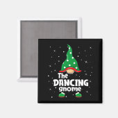 Dancing Gnome Family Matching Christmas Funny Paja Magnet (Vorderseite/Rückseite)