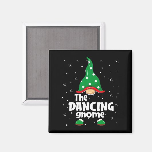 Dancing Gnome Family Matching Christmas Funny Paja Magnet (Vorderseite/Rückseite)