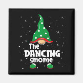 Dancing Gnome Family Matching Christmas Funny Paja Magnet (Vorne)