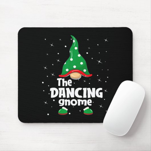 Dancing Gnome Family Matching Christmas Funny Paja Mousepad (Mit Mouse)
