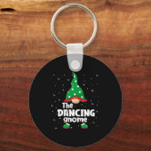 Dancing Gnome Family Matching Christmas Funny Paja Schlüsselanhänger (Vorderseite)