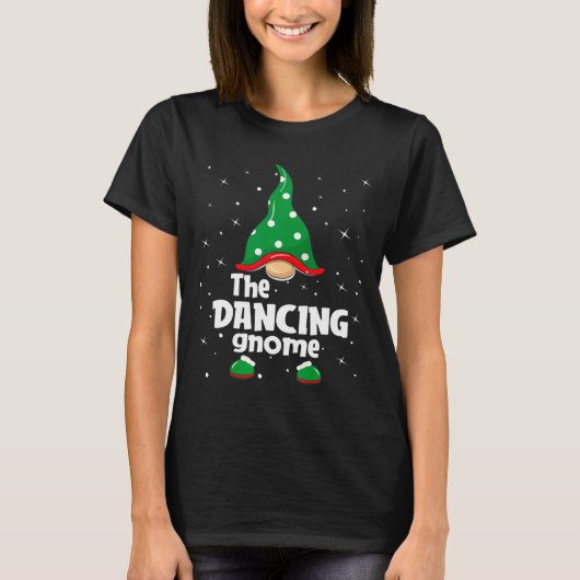Dancing Gnome Family Matching Christmas Funny Paja T-Shirt (Vorderseite)