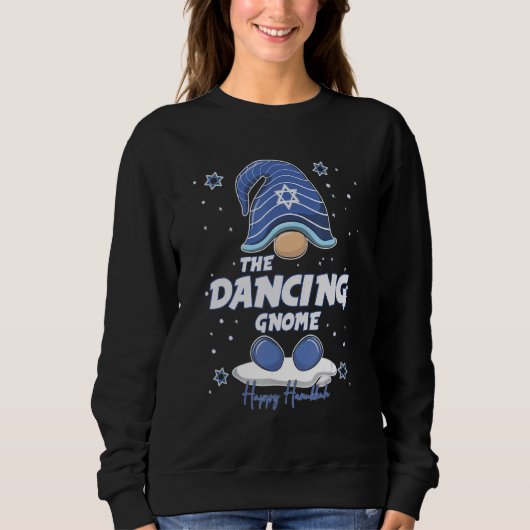 Dancing Gnome Hanukkah Family Matching for men wo Sweatshirt (Vorderseite)