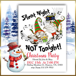 Dancing Gnomes Weihnachts-Einladung Einladung