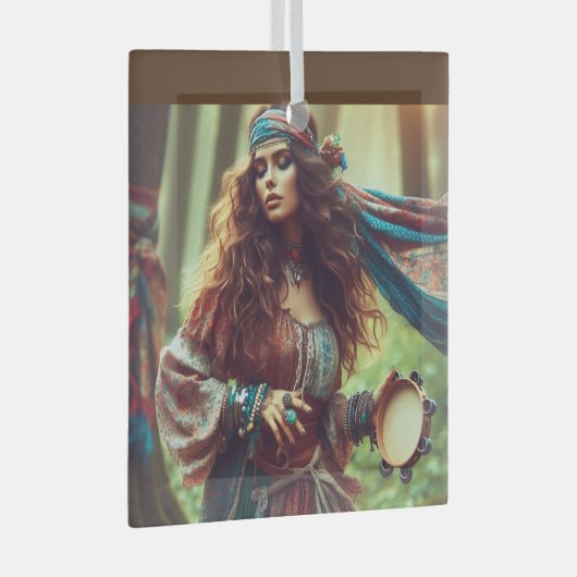 DANCING GYPSI ORNAMENT AUS GLAS (Vorderseite Rechts)