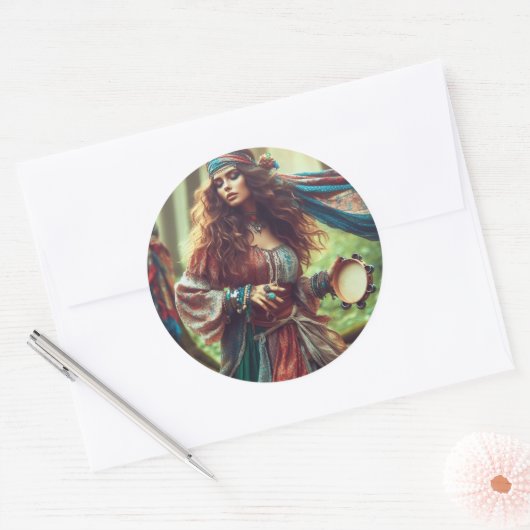 DANCING GYPSI RUNDER AUFKLEBER (Umschlag)