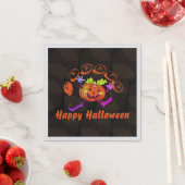 Dancing Happy Pumpkin Halloween Leckereien Serviette (Beispiel)