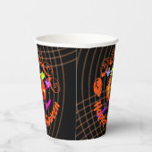 Dancing Happy Pumpkin Halloween Pappbecher (Rechts)
