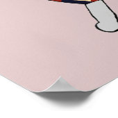 Dancing Harlequin Bunny Poster Print (Ecke)