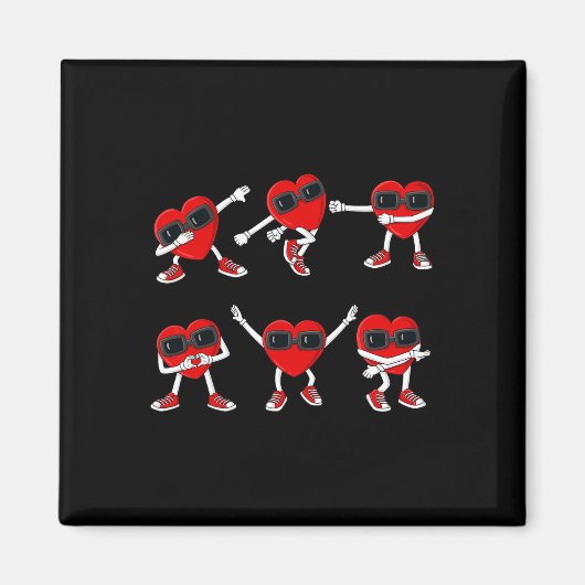 Dancing Hearts Dance Challenge Valentinstag Boys Magnet (Vorne)