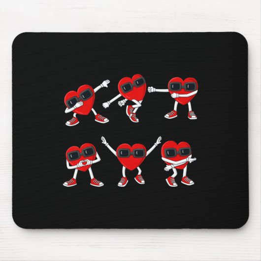 Dancing Hearts Dance Challenge Valentinstag Boys Mousepad (Vorne)