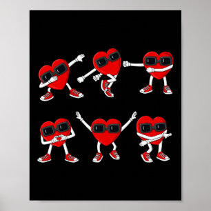 Dancing Hearts Dance Challenge Valentinstag Boys Poster