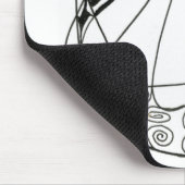 "Dancing Hen" Abstraktes Design Mousepad (Ecke)