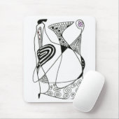 "Dancing Hen" Abstraktes Design Mousepad (Mit Mouse)