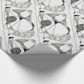 "Dancing Hen" Abstraktes Design-Umschlagpapier Geschenkpapier (Ecke)