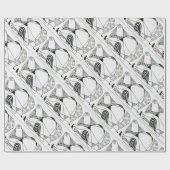 "Dancing Hen" Abstraktes Design-Umschlagpapier Geschenkpapier (Flach)