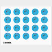 "Dancing Hen on Blue" Sticker für abstraktes Desig (Blatt)