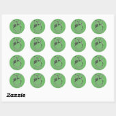"Dancing Hen on Green" Abstrakte Design Sticker (Blatt)