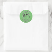 "Dancing Hen on Green" Abstrakte Design Sticker (Tasche)