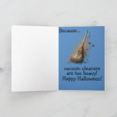 "Dancing Hexe" Kinderwitz Halloween Karte (Innenseite)