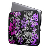 Dancing Hibiskus Hawaiian Neoprene Wetsuit Laptopschutzhülle (Vorderseite Links)