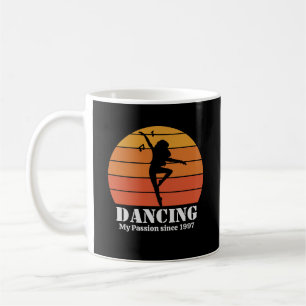 Dancing Hobby Retro Sunset Personalisieren Kaffeetasse