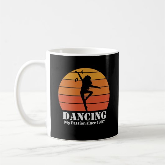 Dancing Hobby Retro Sunset Personalisieren Kaffeetasse (Links)