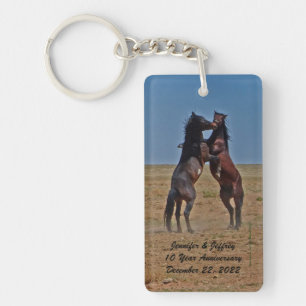 Dancing Horses Custom Keychain Anniversary Party Schlüsselanhänger
