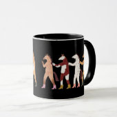 Dancing Horses Whimsical Mug Tasse (VorderseiteRechts)