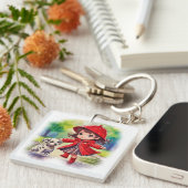 DAncing im Regen Schlüsselanhänger (Vorderseite rechts)