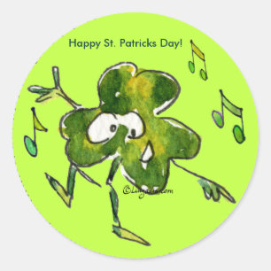 Dancing Irish Kleeblatt n Roll 11 Sticker