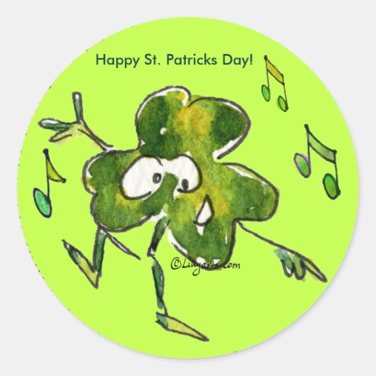 Dancing Irish Kleeblatt n Roll 11 Sticker (Vorderseite)