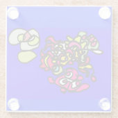 Dancing jellyfishes  glasuntersetzer (Rückseite)