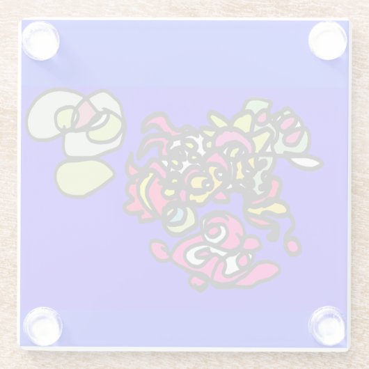 Dancing jellyfishes  glasuntersetzer (Rückseite)