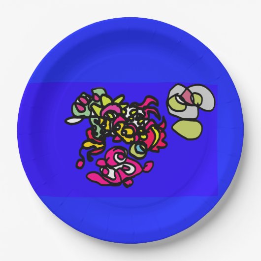 Dancing jellyfishes  pappteller (Vorderseite)