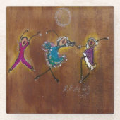 Dancing Joy Glass Untersetzer (Vorderseite)