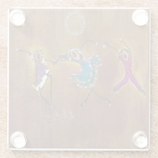 Dancing Joy Glass Untersetzer (Rückseite)