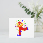 Dancing Juggler Clown Postkarte (Stehend Vorderseite)